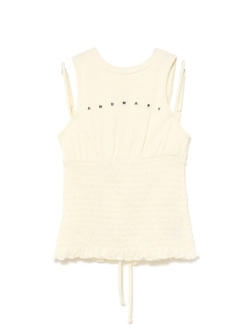 トップス Andmary Ami shirring logo tops