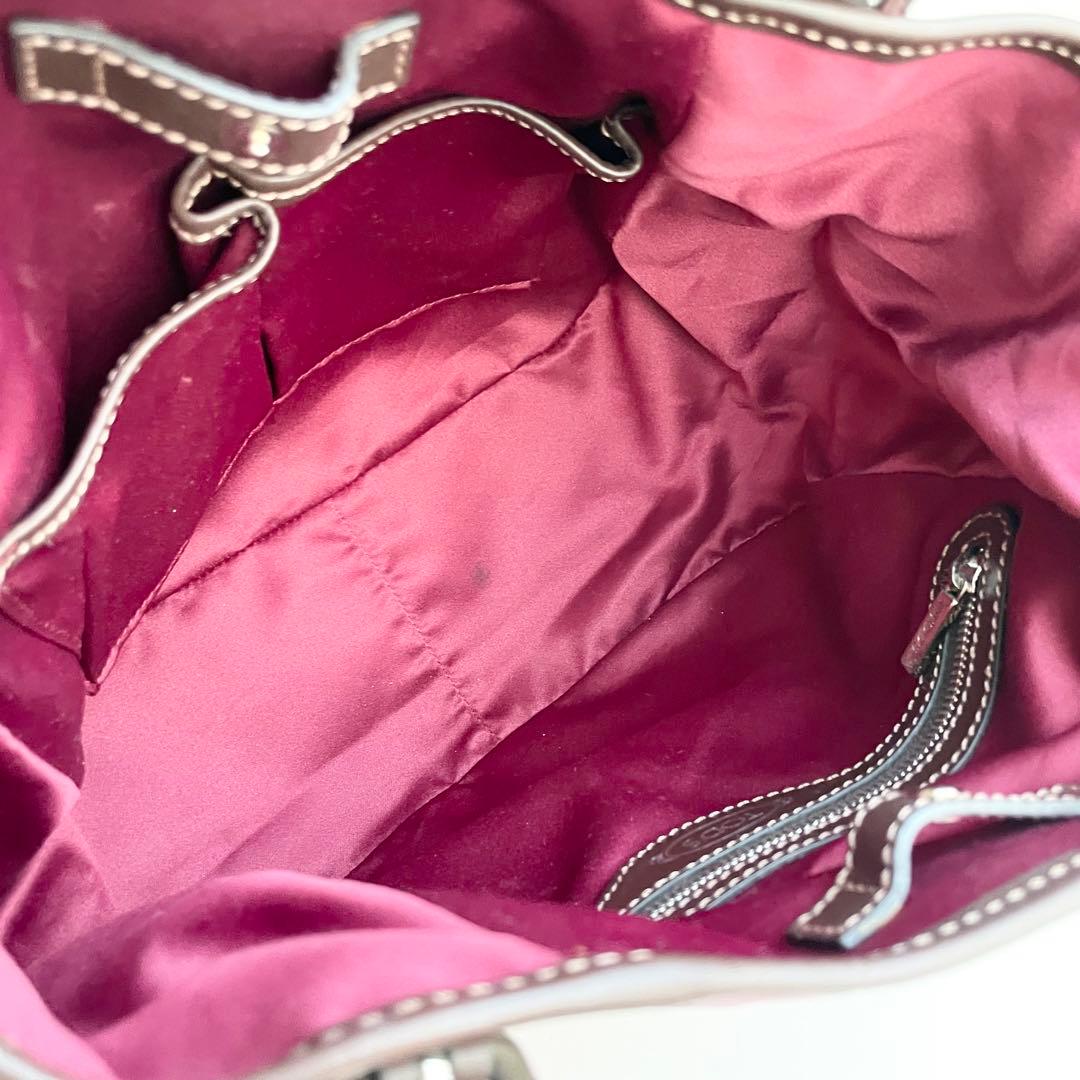 トッズ TOD'S ハンドバッグ G LINE Gライン ピンク ボルドー