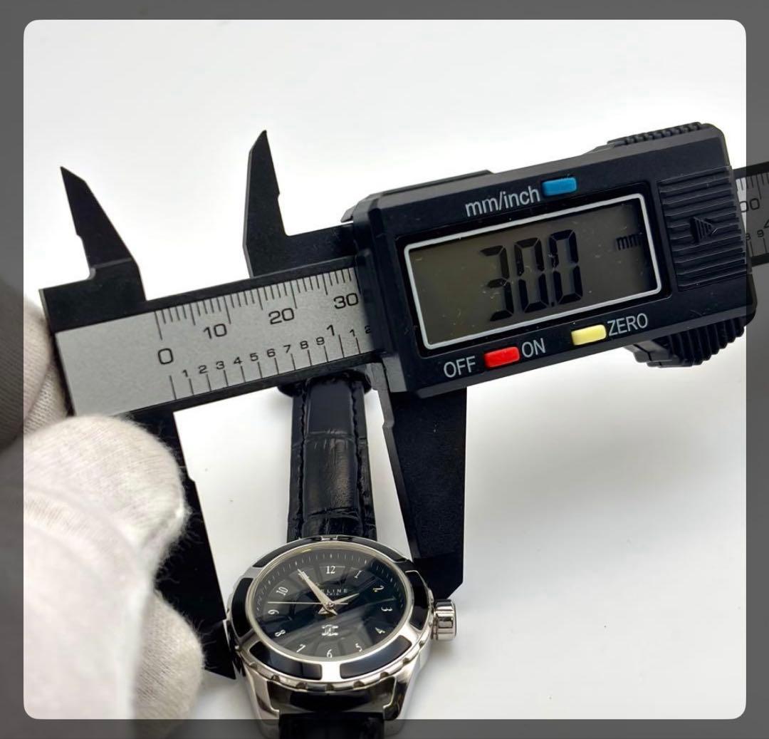 り*ん様 【稼働/新品電池】セリーヌ　トリオンフ　ラベニュー　腕時計　黒文字盤