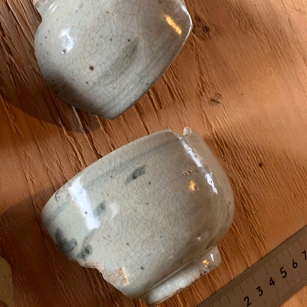 陶片 古唐津 唐津焼 古道具 金継ぎ 呼び継ぎ 模様