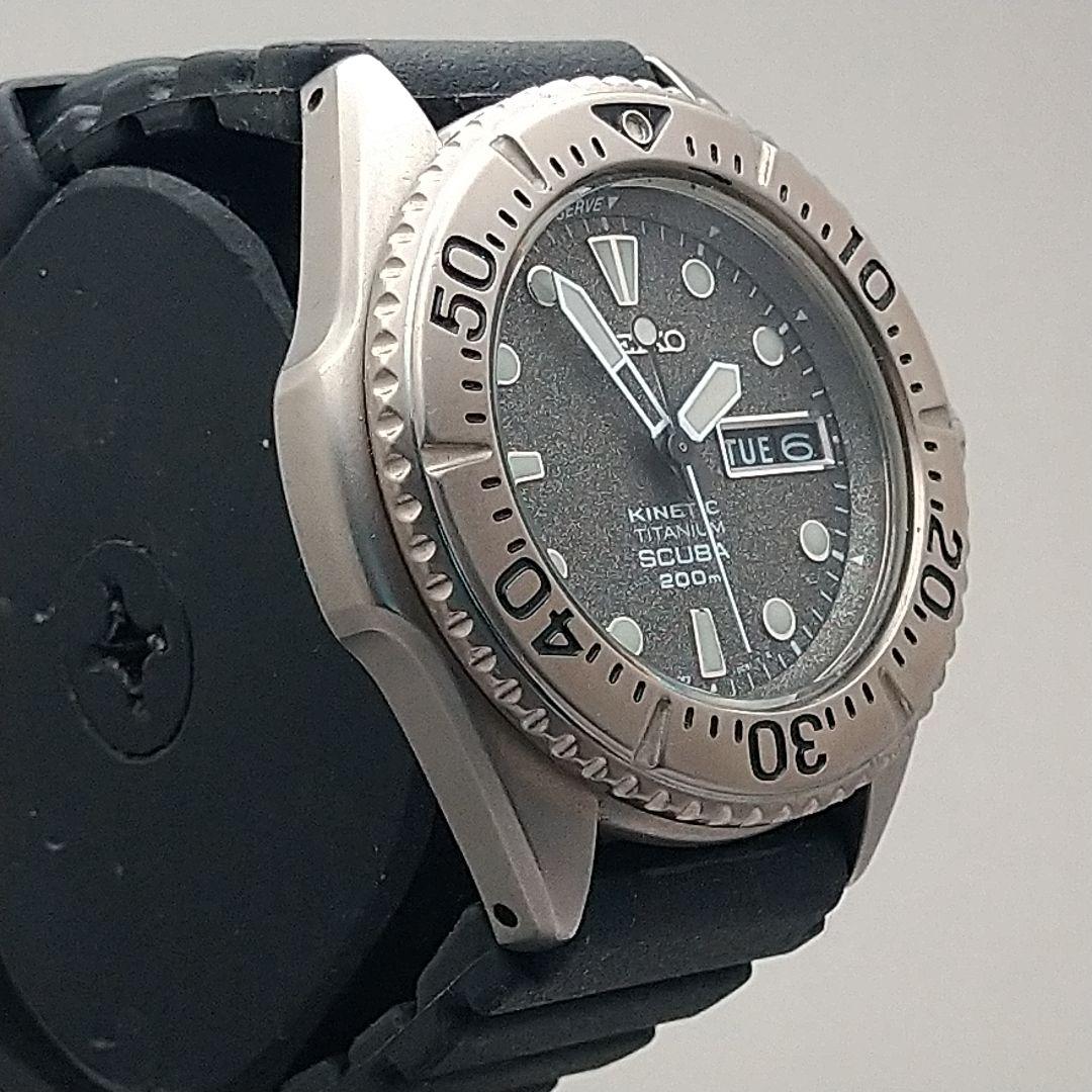 セイコー SEIKO 5M43-0B70 AGSチタン 2次電池交換済み