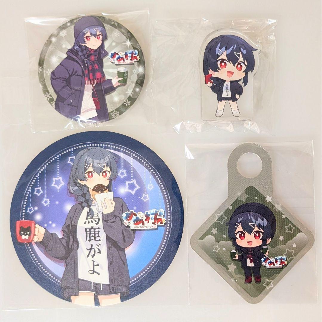 めめ村 ポップアップ latte ラテ 缶バッジ アクリルブロック