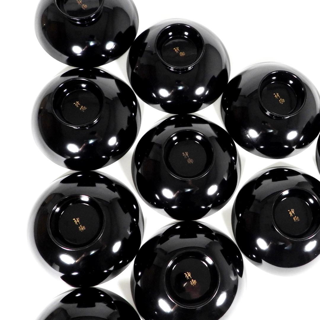 輪島塗 漆器 金蒔絵花絵紋 木製 蓋付椀 お煮物椀 大吸物椀