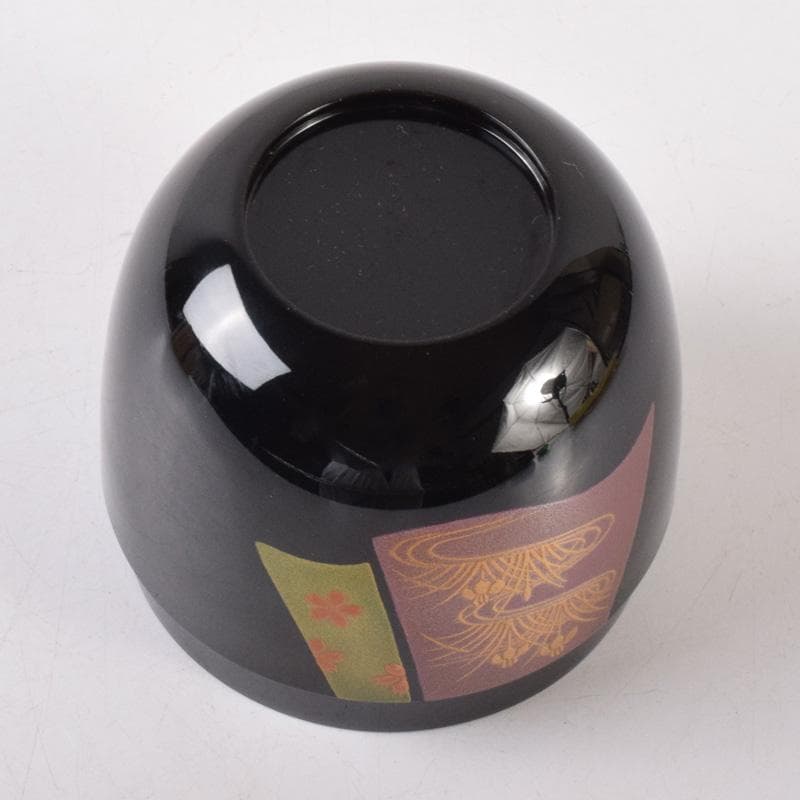 茶道具　山中塗　竹内幸斎作　熨斗蒔絵　大棗　共箱　V　7212