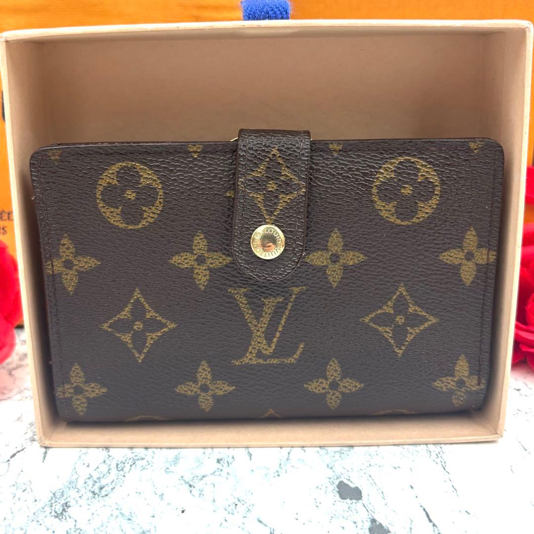 極美品】 ルイヴィトン モノグラム ヴィエノワ がま口 折り財布 - メルカリ