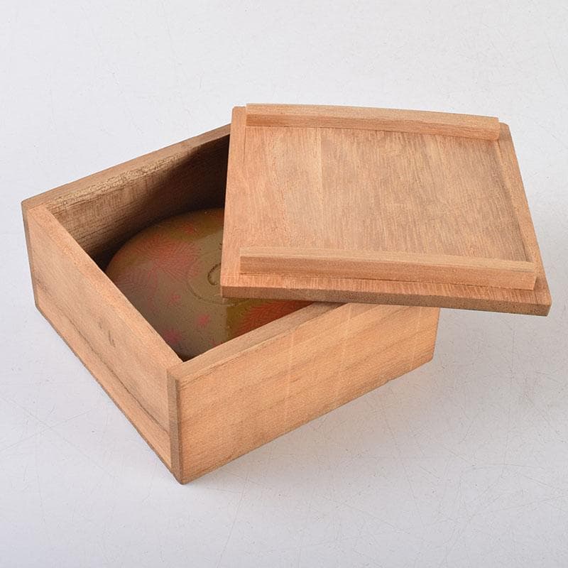 漆塗　嵩山堂製　携帯　書道具　肉池　朱肉入　印材入　小物付　共箱　C　R9173