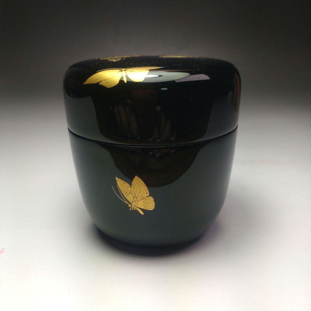 茶道具筑紫筑良欅摺漆八橋大棗棗茶入桔梗螺鈿蒔絵共箱