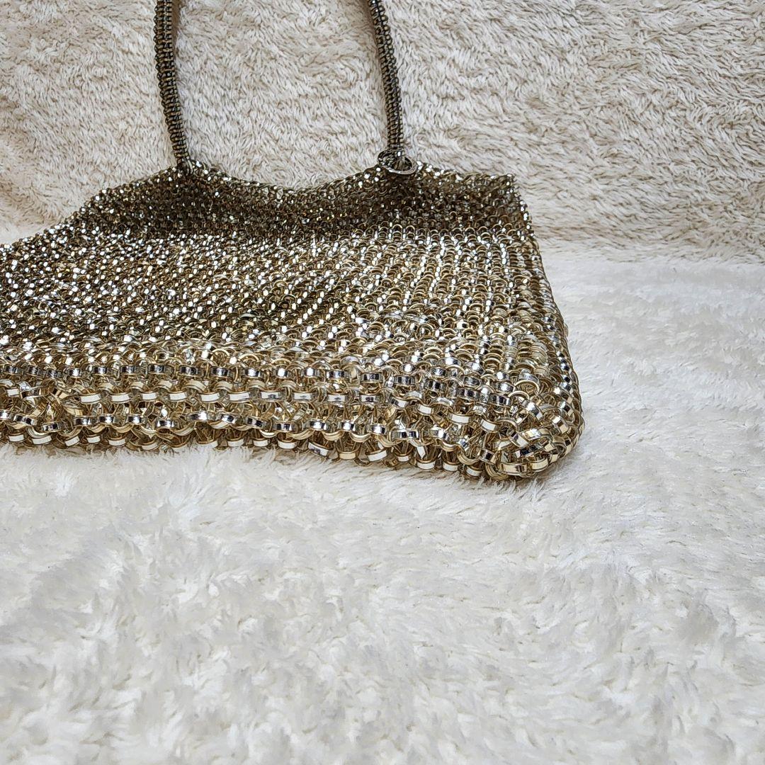 アンテプリマ ゴールド ワイヤーバッグ ラインストーン パーティー 保存袋有