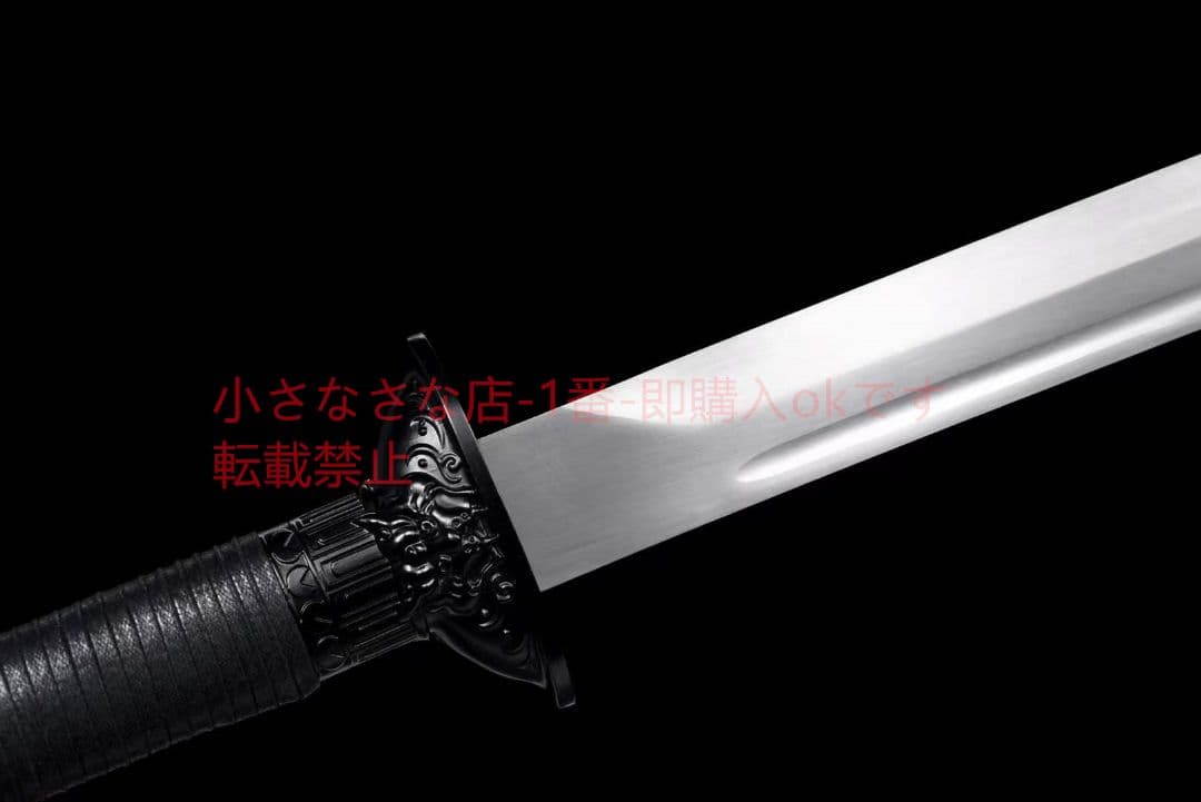 【龍虎の太刀-溝開き金】古兵器 武具　刀装具　日本刀　模造刀 居合刀