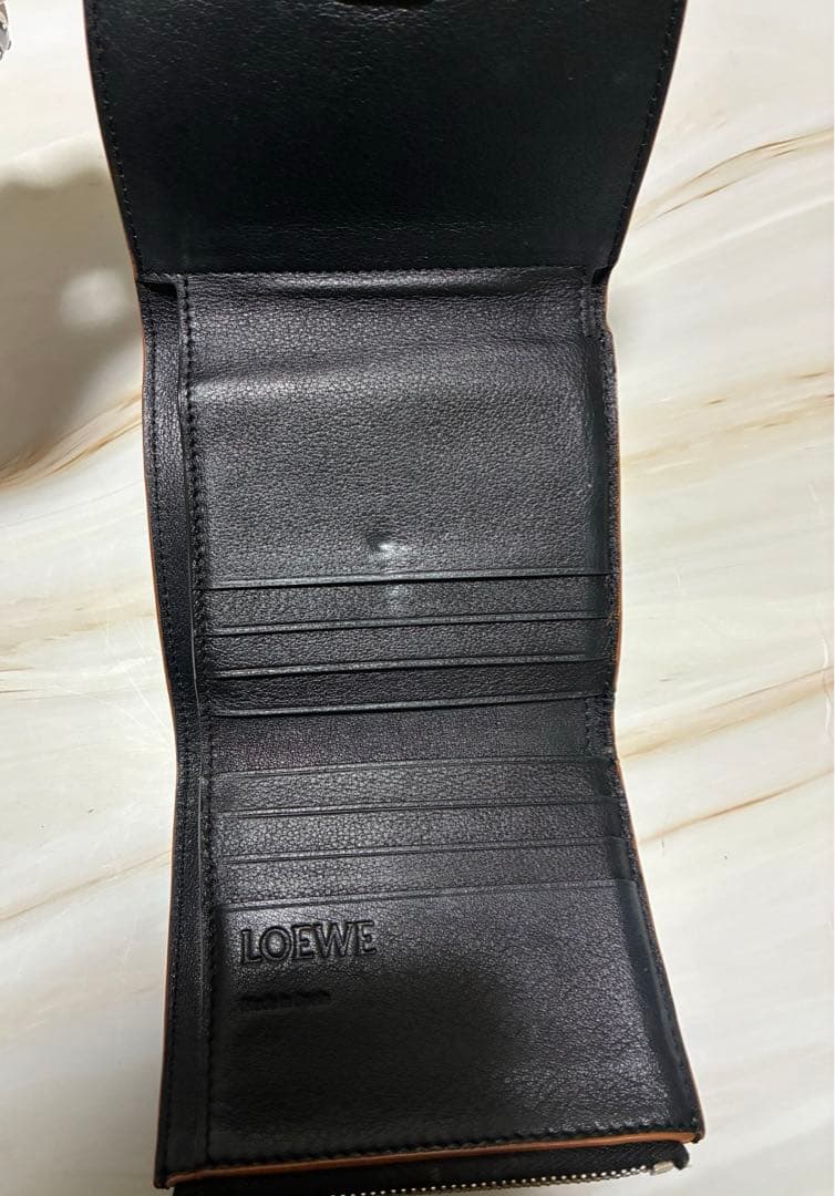 LOEWE 三つ折り財布 ブラック