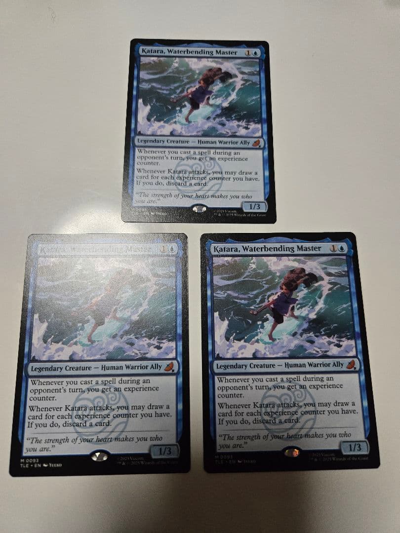 MTG　水の技の達人、カタラ　英語3枚セット 水の技の達人、カタラ/Katara, Waterbending Master《英語》【TLE】