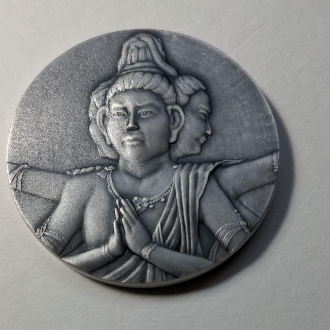 国宝章牌、「興福寺」、純銀メダル