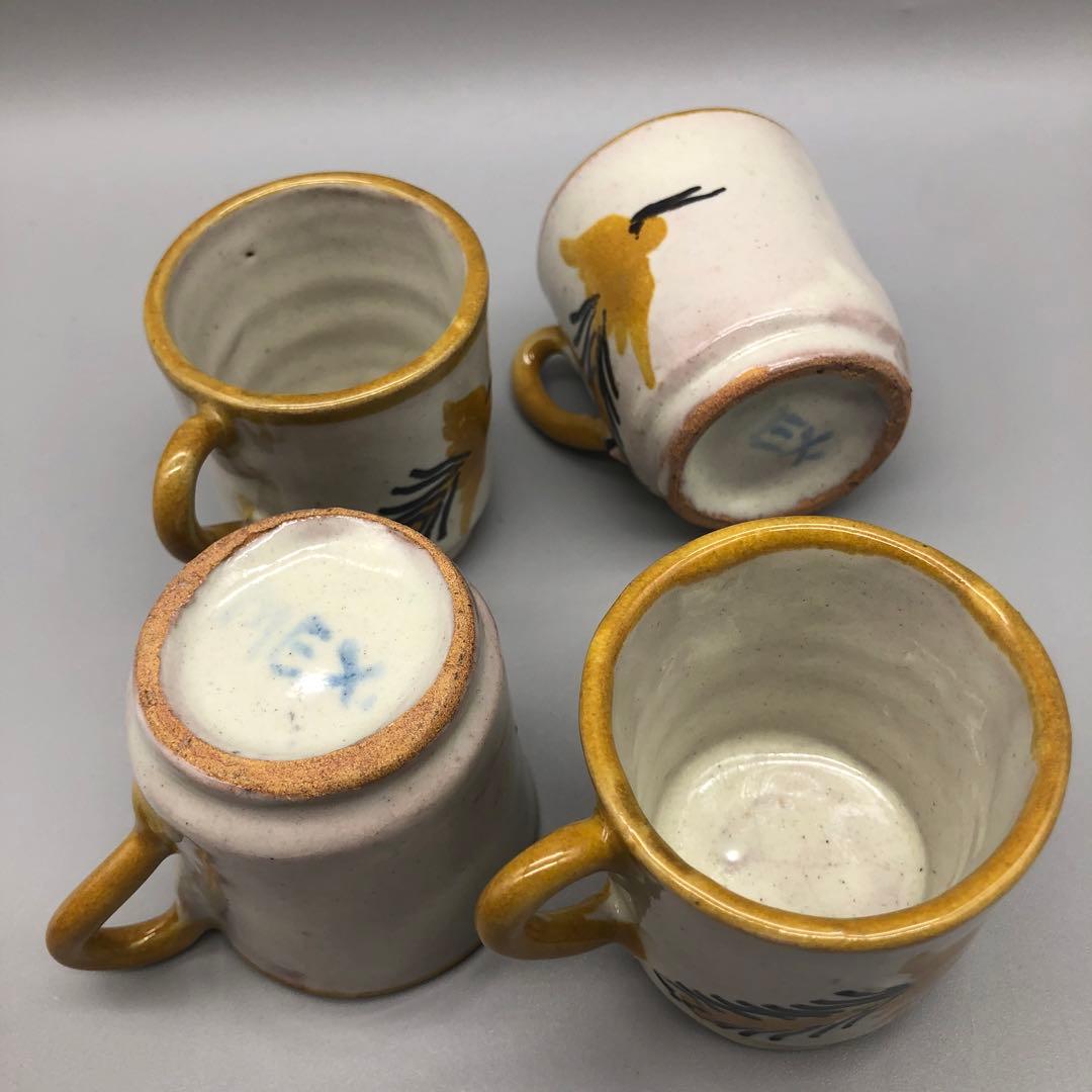 メキシコプエブラタラベラ焼ビンテージ陶器伝統工芸バード鳥カップ