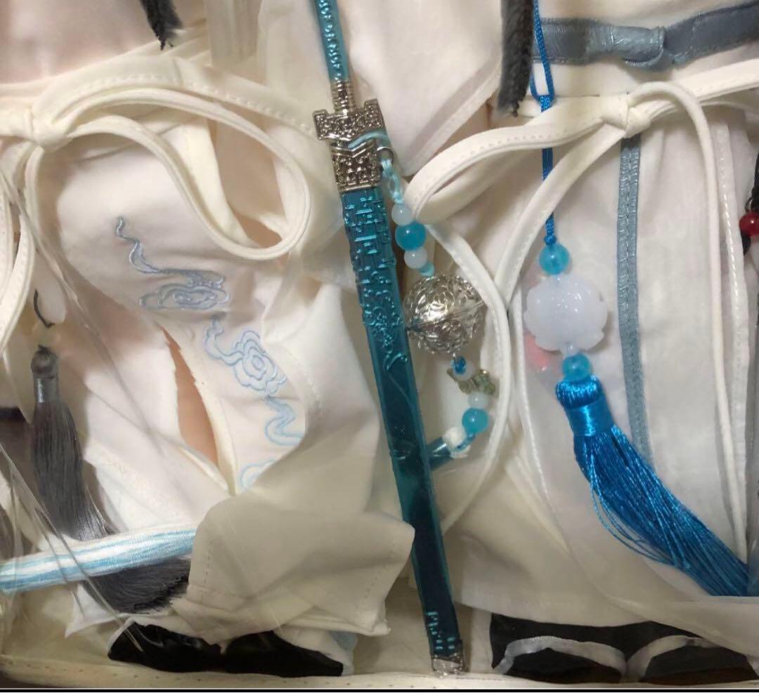 激レア 博君一肖 陳情令 座学時代 藍湛 魏嬰 ぬいぐるみ40cm + 衣装小物