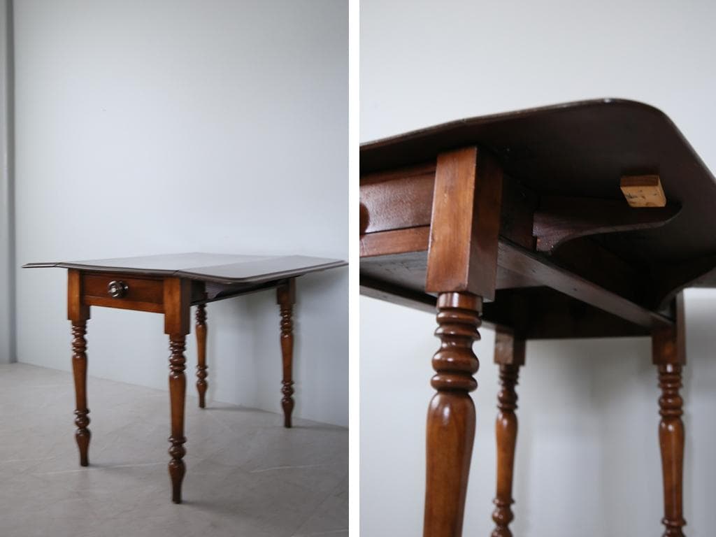 英国アンティーク木製ドロップリーフテーブル/バタフライ/ダイニング机91-229