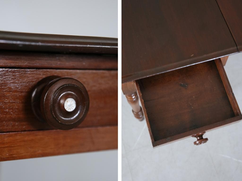 英国アンティーク木製ドロップリーフテーブル/バタフライ/ダイニング机91-229