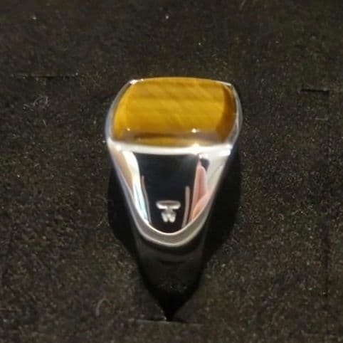 トムウッ ドタイガーアイ スクエアリング 46号（日本サイズ6号）ユニセックス