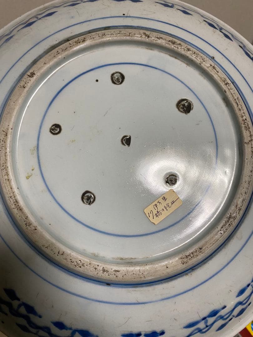 ■古伊万里 志田窯「椿に鳥文10寸皿」■検）大皿江戸後期図変わり皿