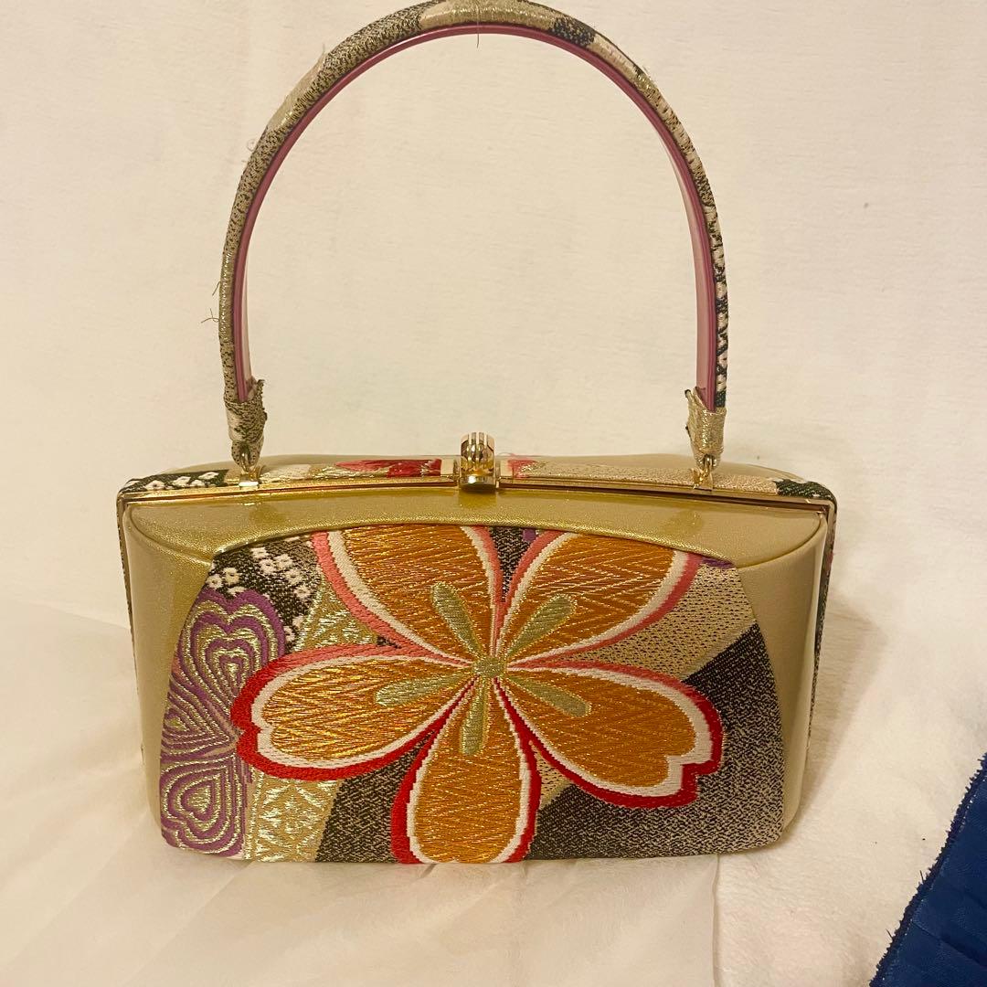 成人式3点セット　バッグ　下駄24㎝　ショール　バラ売り可　着物用　卒業式