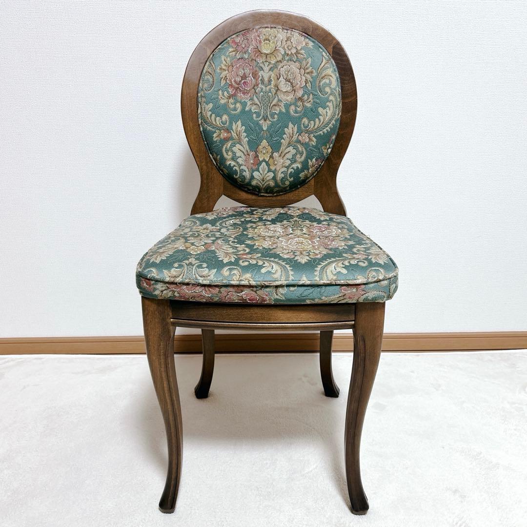 未使用 アンティーク ドールチェア ロココ調 猫足 ゴブラン織り風