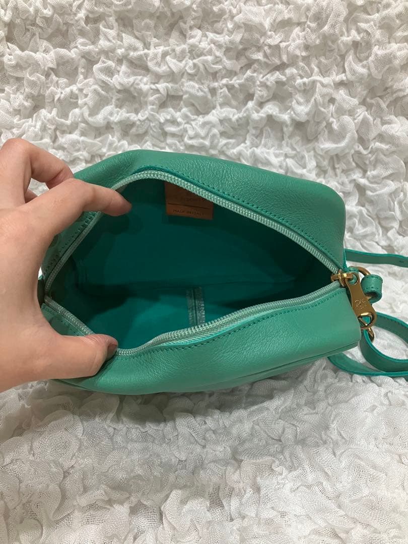 きし⭐︎【美品】【正規品】IL BISONTE ショルダーバッグ　グリーン