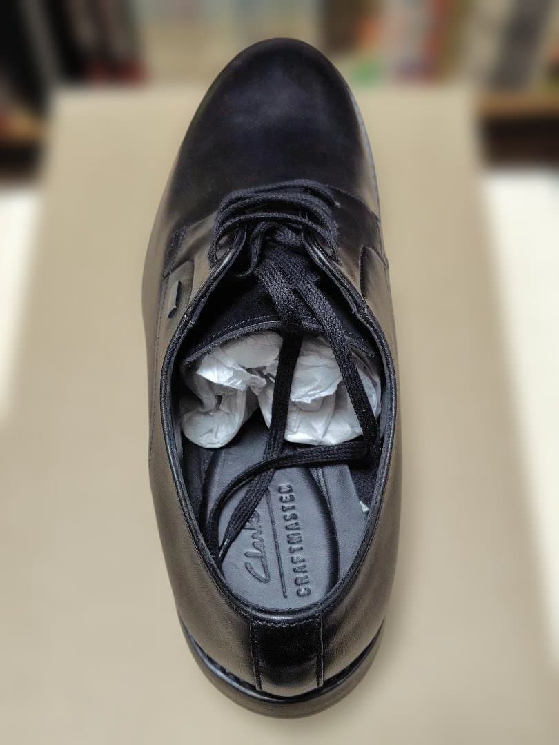 Clarks Ronnie Walk ブラックレザー メンズ UK7G 未使用