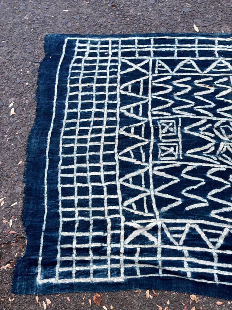 754 アフリカヴィンテージ カメルーン バミレケ族 藍染 ンドップ 古布