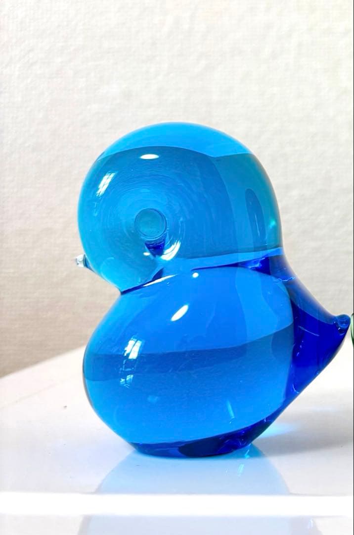 FMkonstglasコンストグラス】ガラス製 鳥の置物 ペーパーウエイト 美術