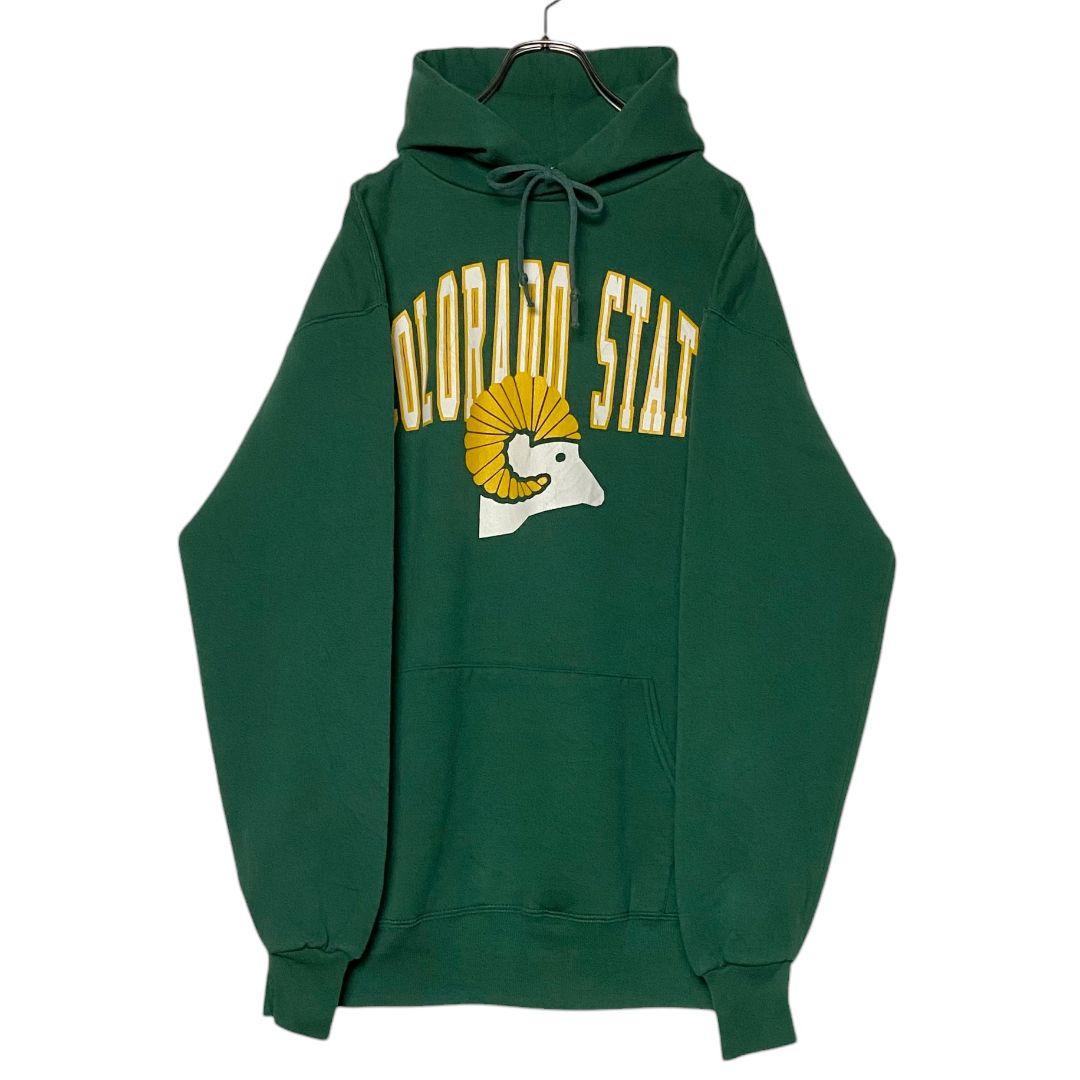 90sヴィンテージ古着USA製 ラッセル カレッジパーカー 緑 XL スウェット