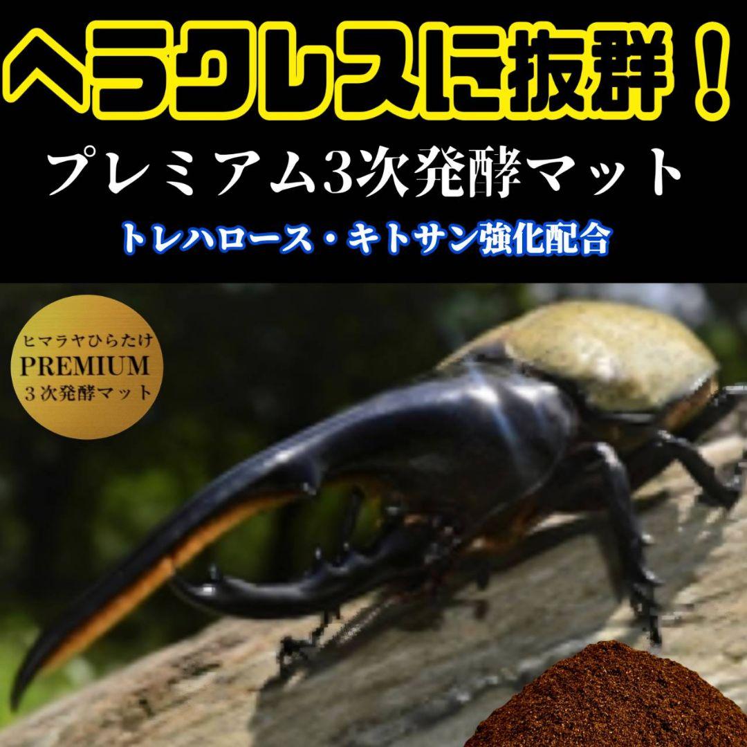 カブトムシ幼虫が巨大化！プレミアム3次発酵マット【70リットル】産卵