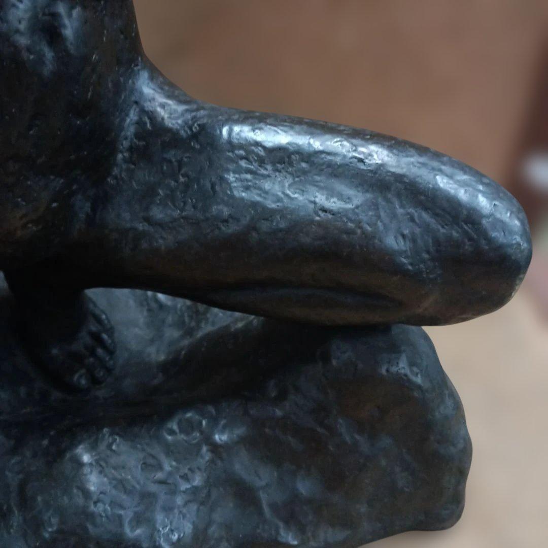 4245）樹脂製ブロンズ風の裸婦像 銘あり 高さ約40cm