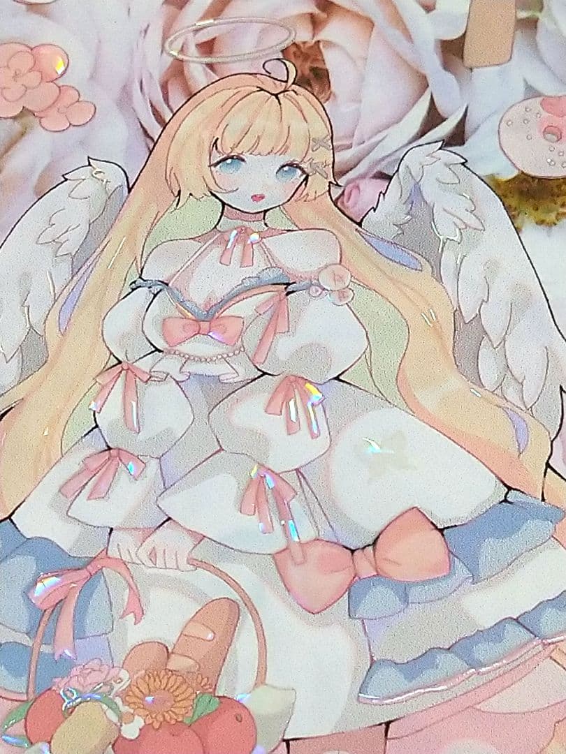 J469＃天使夜餐(贝壳光)阅后即焚切り売り海外人物マステ女の子