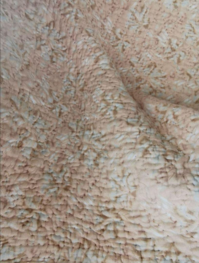 英国アンティーク ウェールズ/ダーラムキルト 肉厚ブティ風 ベージュ