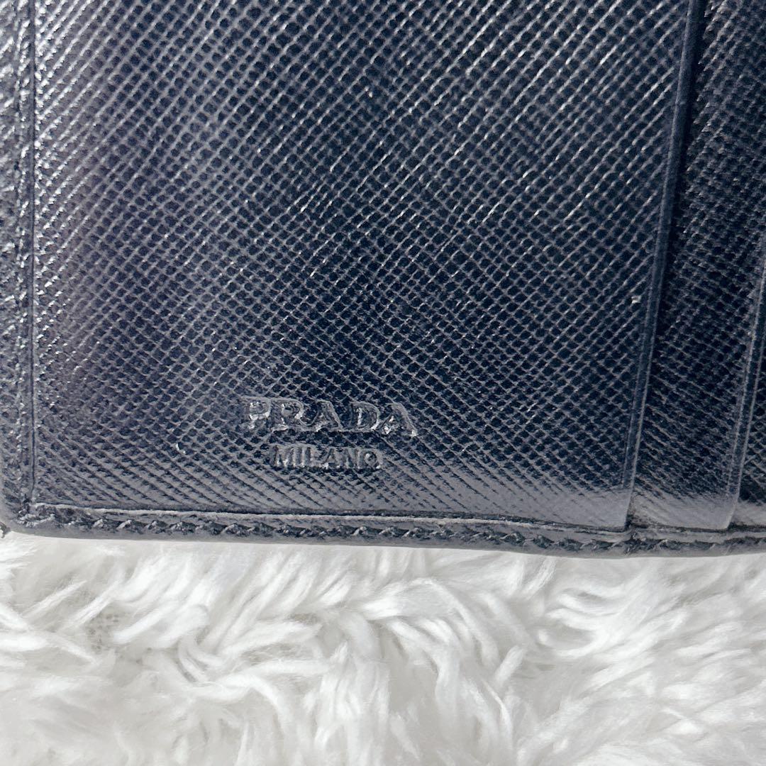 【美品✨️】PRADA プラダ サフィアーノ 三つ折り財布 NERO