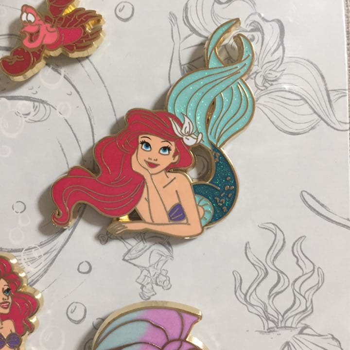 上海ディズニー LE500 リトルマーメイド アリエル ピンバッジ ピンバッチ