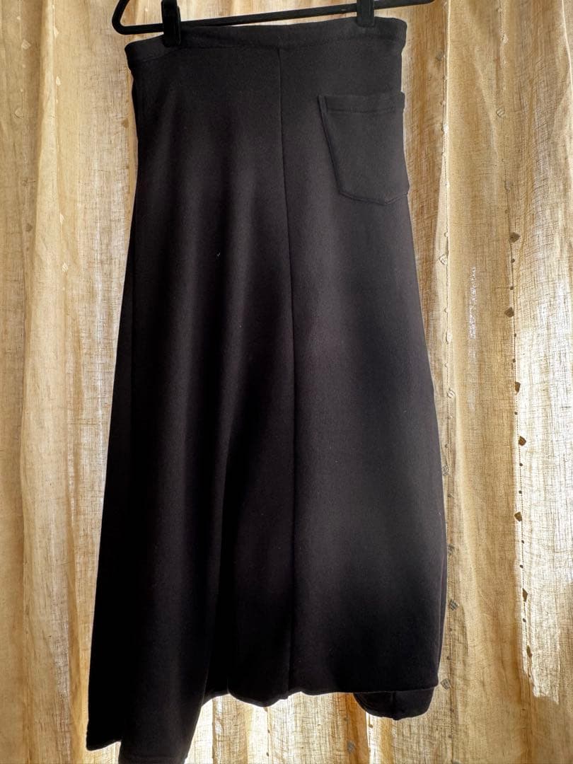 y's 黒サルエルパンツ ボタン付き