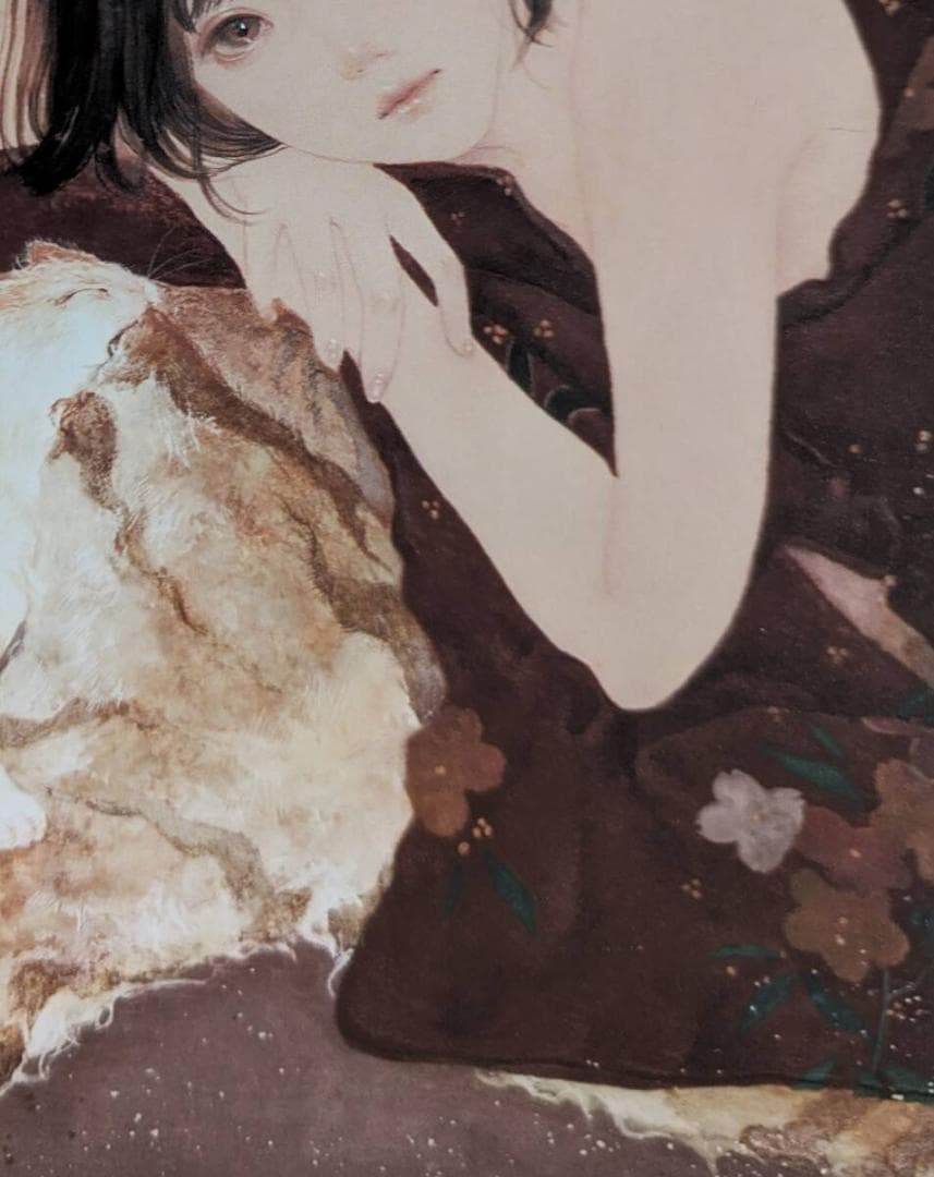 高久梓、「眈々と」、希少画集・額装画、日本製・新品額縁にて額装致します