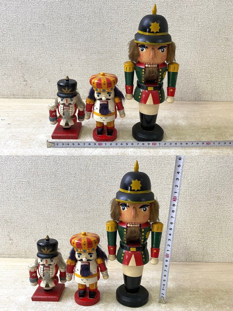 くるみ割り人形 3点まとめ 兵隊 王様 アンティーク ヴィンテージ