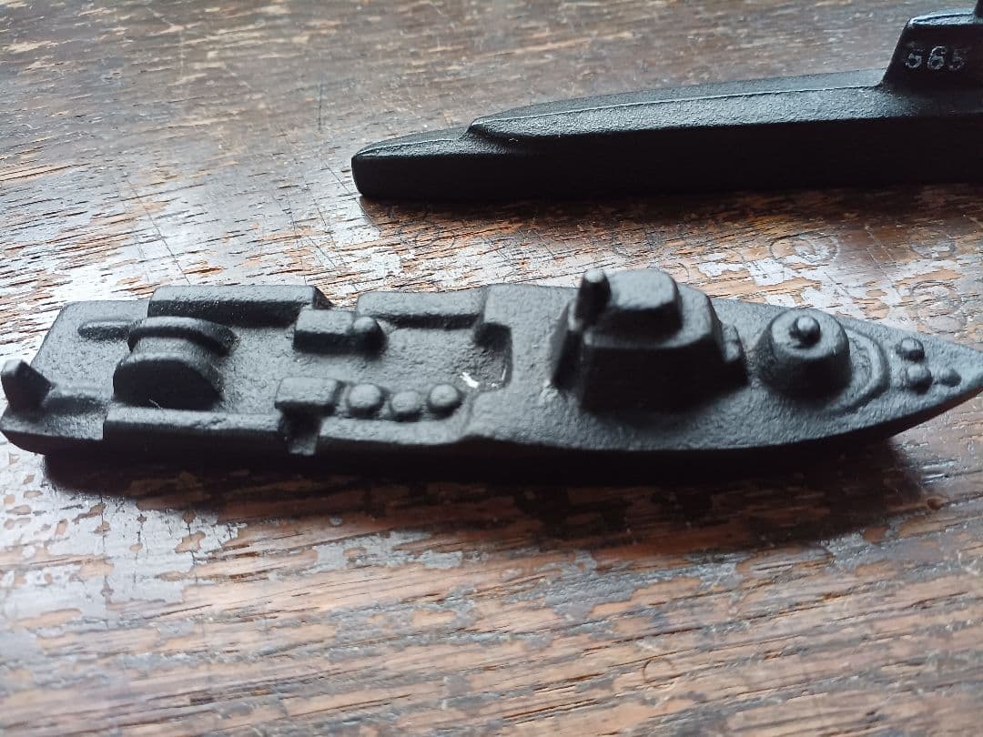 【文鎮】海上自衛隊　潜水艦　あらしお　&　掃海艇　軍艦　海軍　コレクション