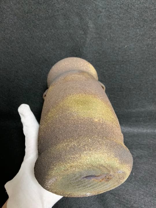 八児正信 鉄釉耳付花生 土師窯 - メルカリ