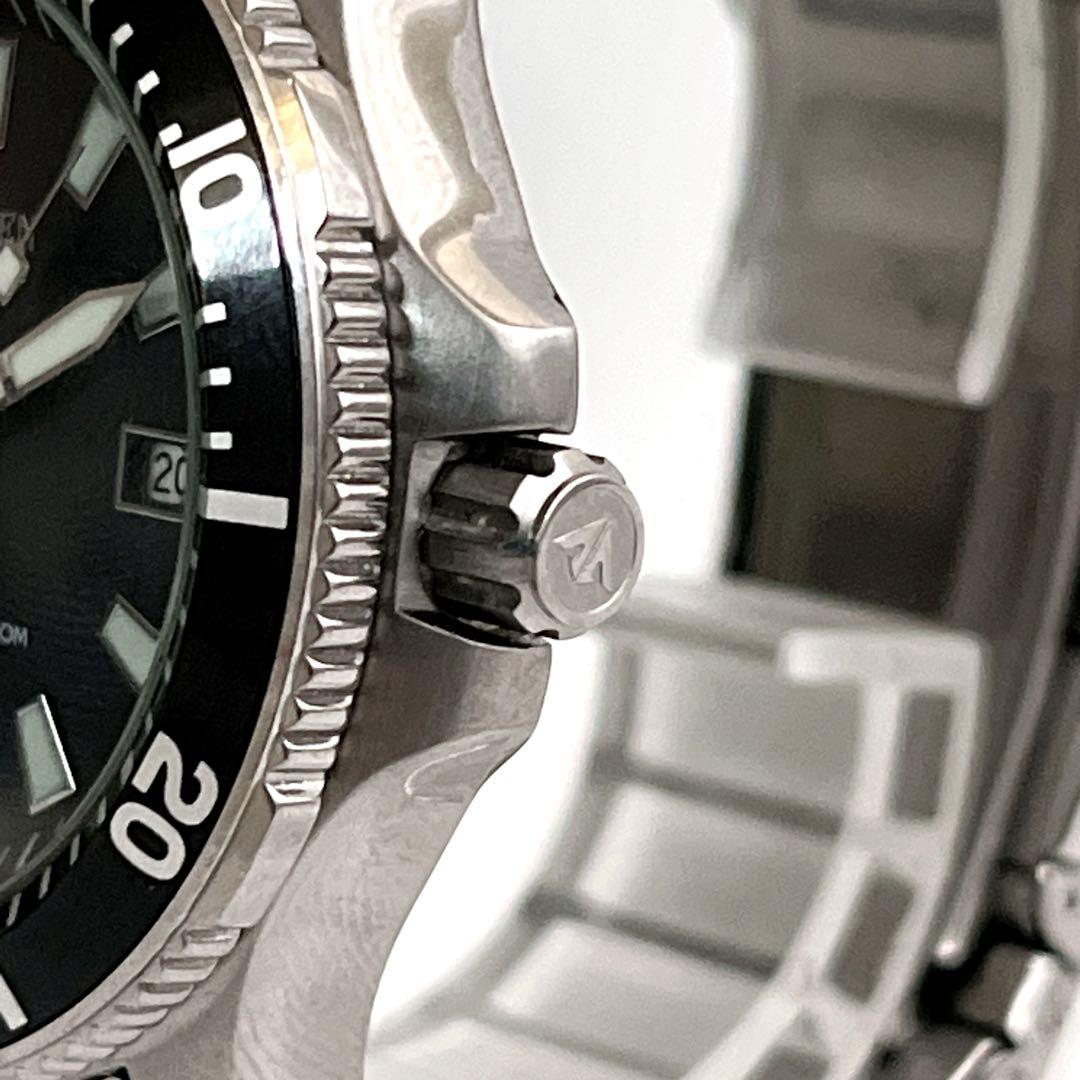 コラボ　シチズン×シップス　腕時計　ダイバーズウォッチ　エコドライブ　シルバー