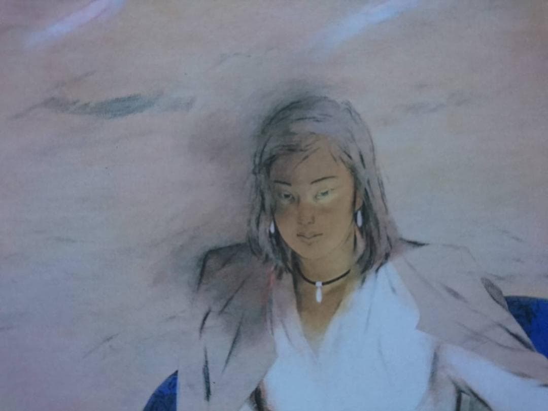 北田 克己、くちなしのころ、厳選、希少画集画、新品高級額 額装付