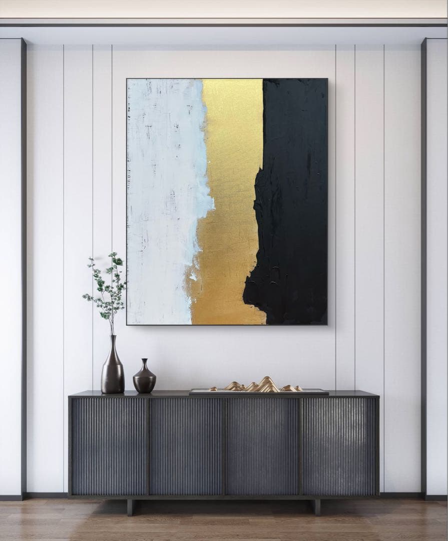 インテリア/和風/禅/絵画/アート/抽象画/モダン/ホテル/ホワイト/ゴールド