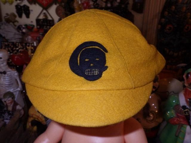 50’S★ΒΘΠ★スカル★キャップ★帽子★カレッジ★ワッペン★インテリア雑貨★