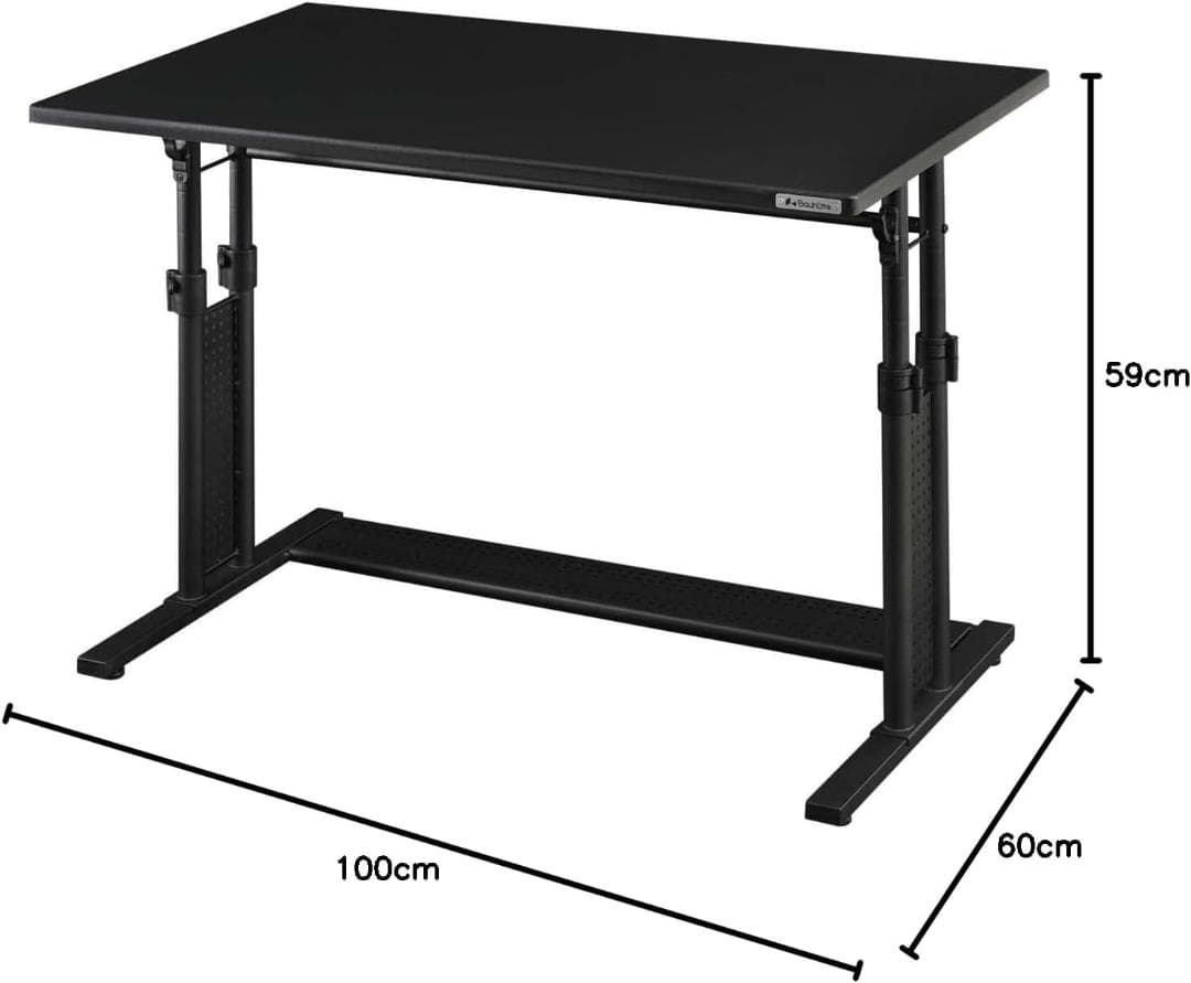 Bauhutte バウヒュッテ 昇降式 デスク BHD-1000M 肘置き付き