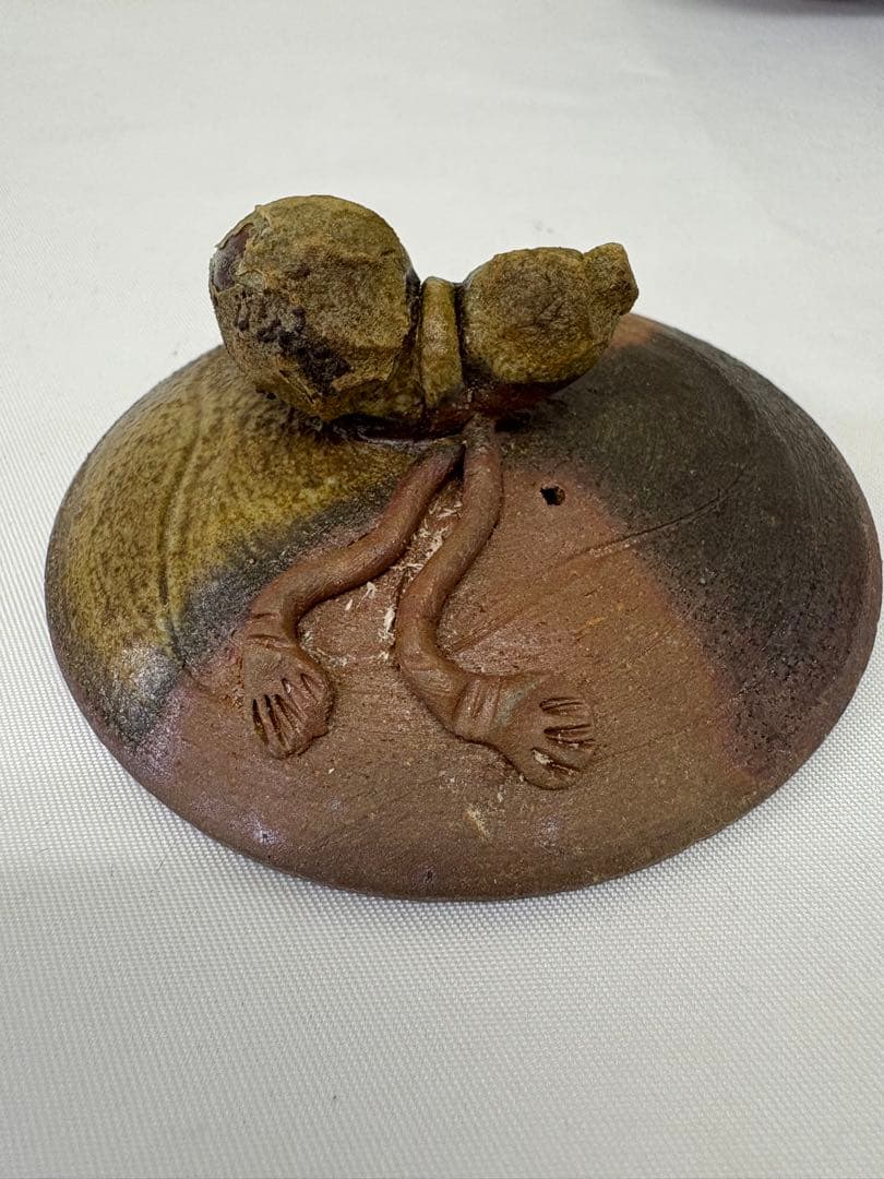 備前焼 奥本健一 宝瓶 瓢箪摘宝瓶 共箱