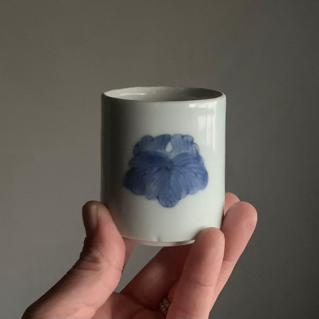 染付 筒盃 古伊万里 No.3 盃 ぐい呑み 古美術 古道具 アンティーク