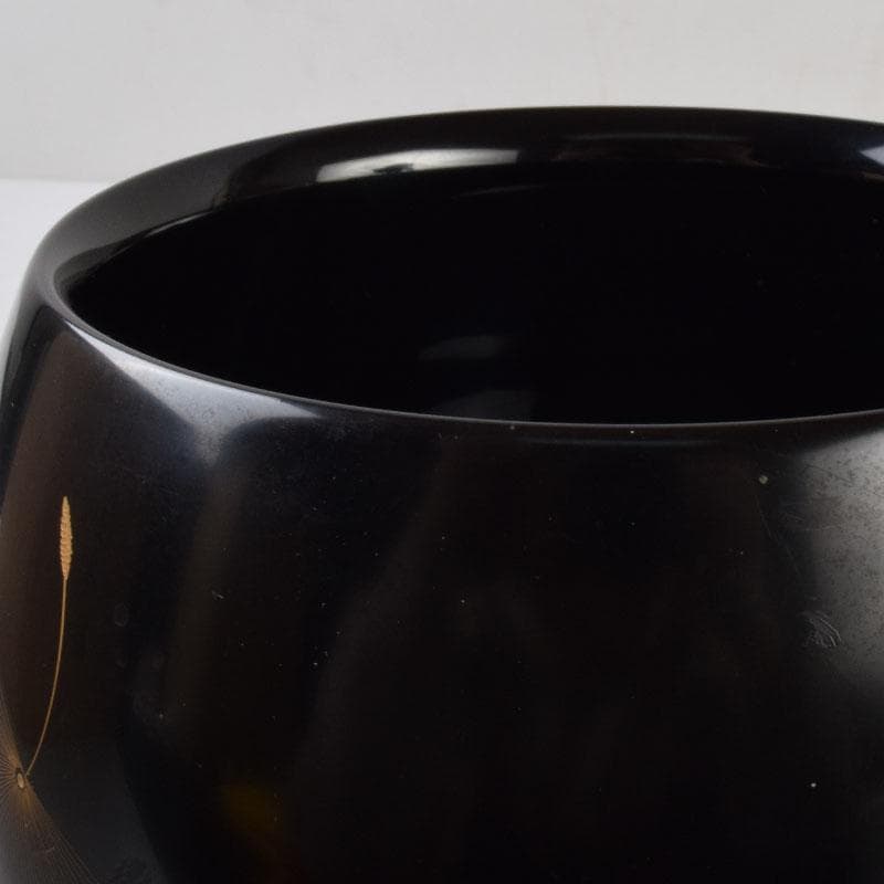 輪島塗　小西啓介作　蒲公英蒔絵　花器　共箱　V　8586