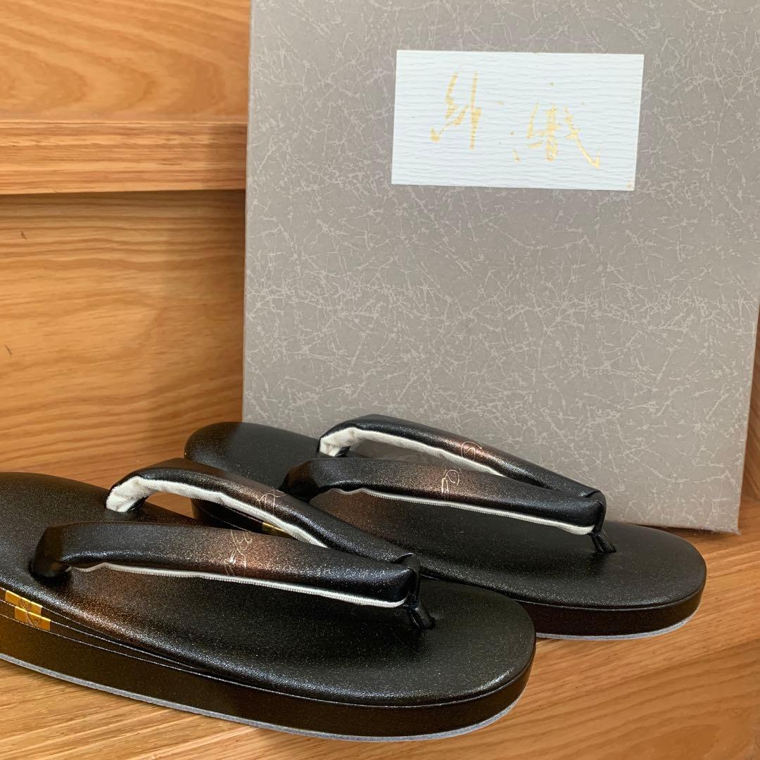 新品未使用タグ付　草履バッグ　セット ゴールド　紗織　Ｌ　ブラック　留袖　七五三