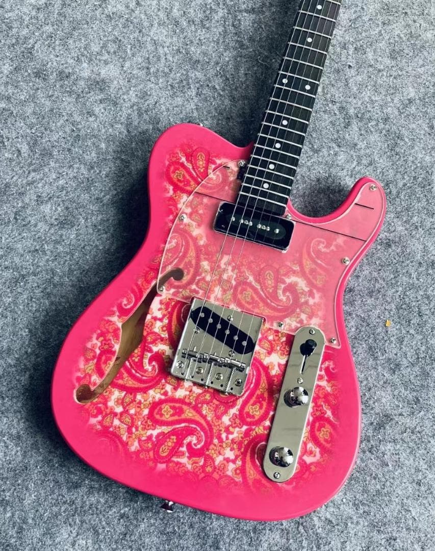 ひかりさん用】ペイズリーテレキャスターピンクレリック